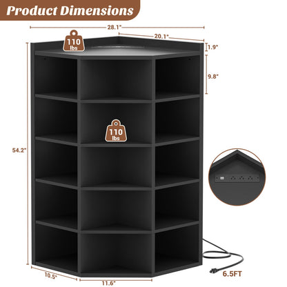 5-tier Modern Bookshelf, Storage Bookcase