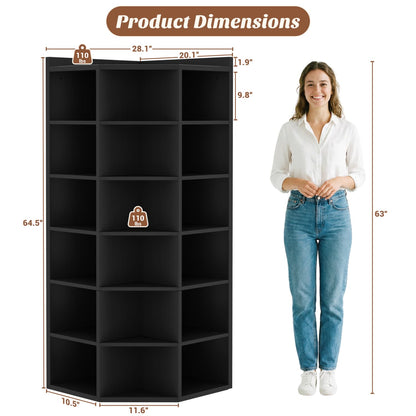 6-tier Modern Bookshelf, Storage Bookcase