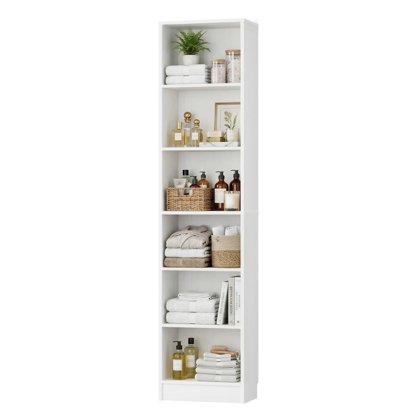 Besiost Bookcase with 2 Adjustable Shelves