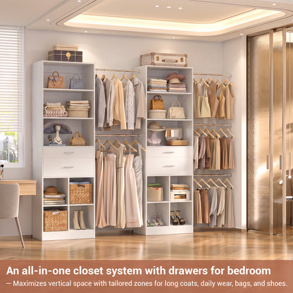 Besiost Closet System, 6ft-8.3ft