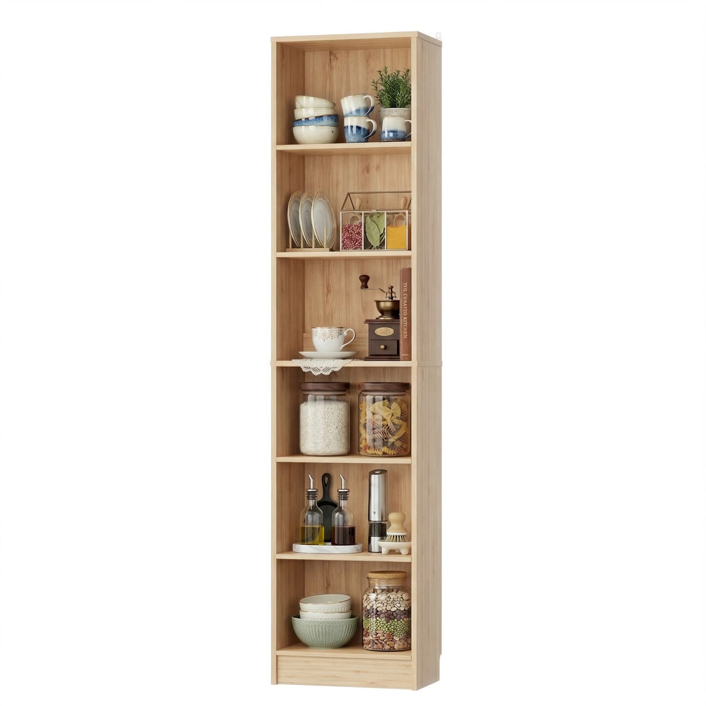 Besiost Bookcase with 2 Adjustable Shelves