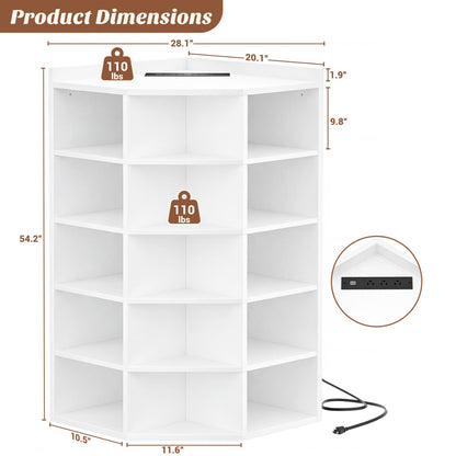 5-tier Modern Bookshelf, Storage Bookcase