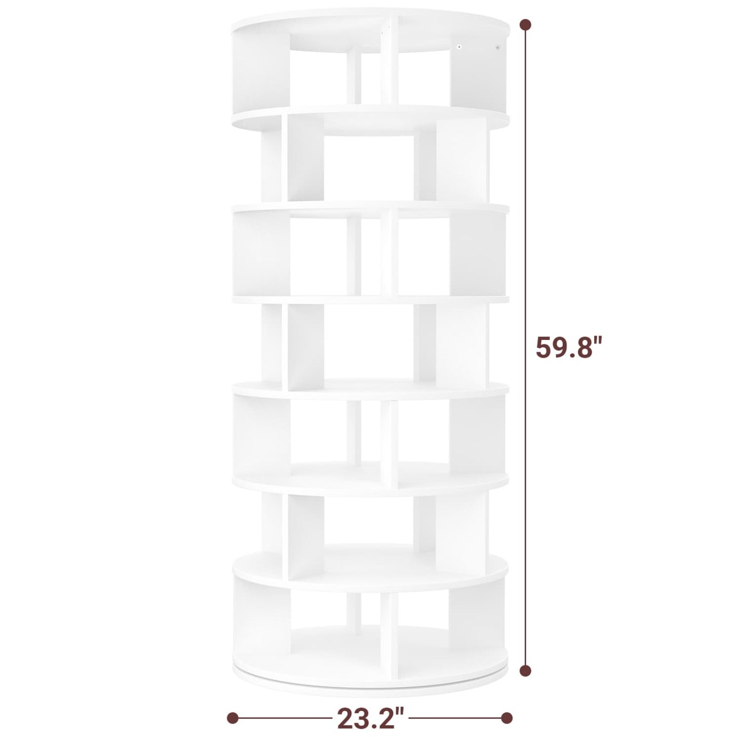 7-Tier Shoe Rack, 28-32 Pair Rotating Shoe Rack Tower
