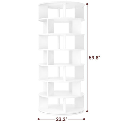 7-Tier Shoe Rack, 28-32 Pair Rotating Shoe Rack Tower