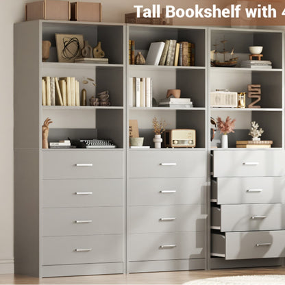 Closet Organizer System with Wood Drawers and Shelves