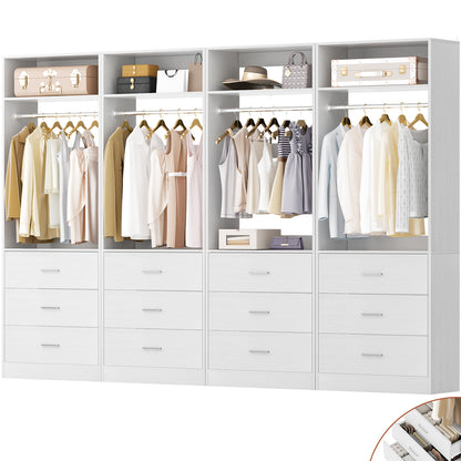 8FT Closet System with 12 Drawers