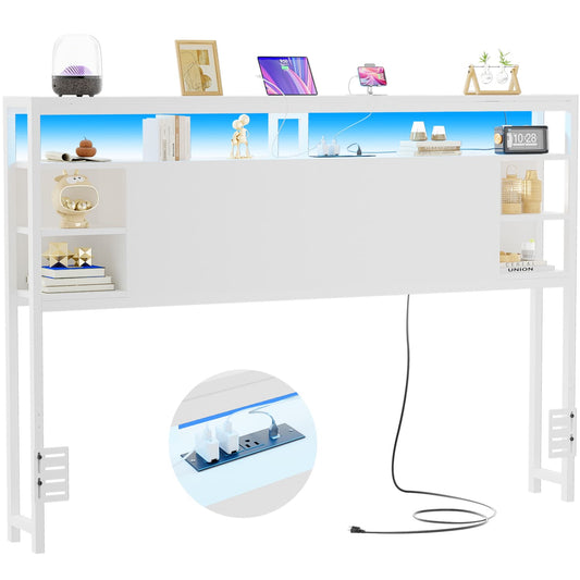 Queen Headboards with Power Outlets and Storage Space