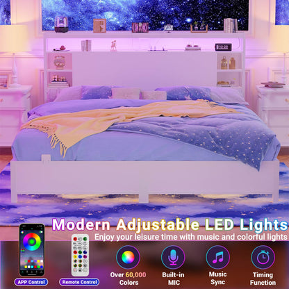 King Headboards with Power Outlets and Storage Space
