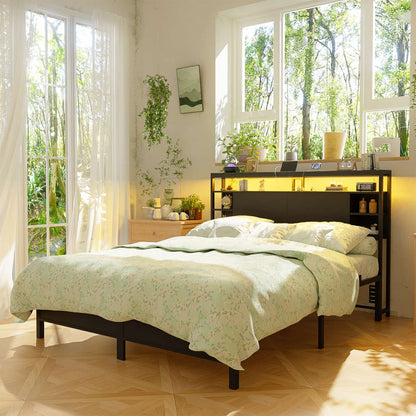 Queen Headboards with Power Outlets and Storage Space