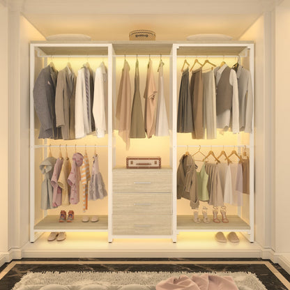 Clothing Rack with Fabric Drawers, Freestanding Closet Organizer
