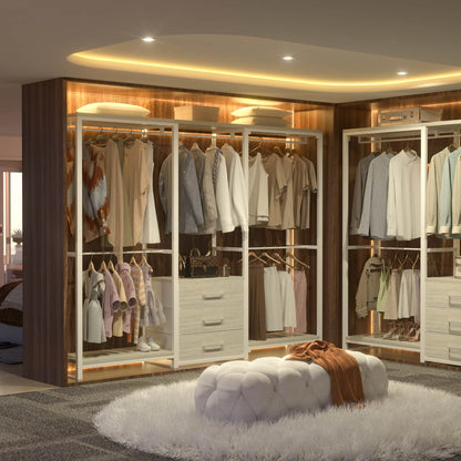 Clothing Rack with Fabric Drawers, Freestanding Closet Organizer