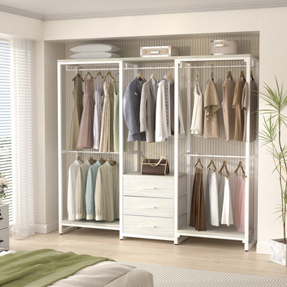 Clothing Rack with Fabric Drawers, Freestanding Closet Organizer