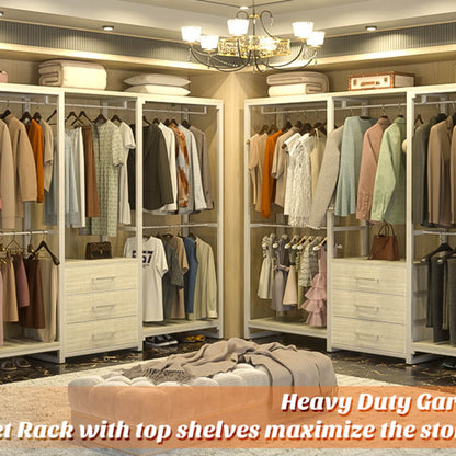 Clothing Rack with Fabric Drawers, Freestanding Closet Organizer