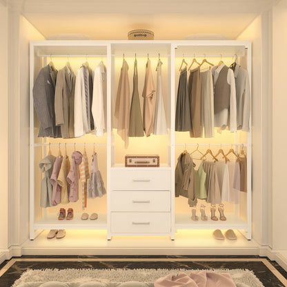 Clothing Rack with Fabric Drawers, Freestanding Closet Organizer