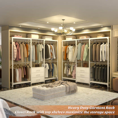Clothing Rack with Fabric Drawers, Freestanding Closet Organizer