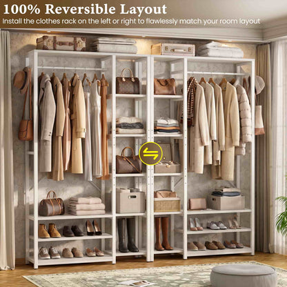 70.9" Tall Clothing Racks for Hanging Clothes, 11.8" Slim Depth for Tight