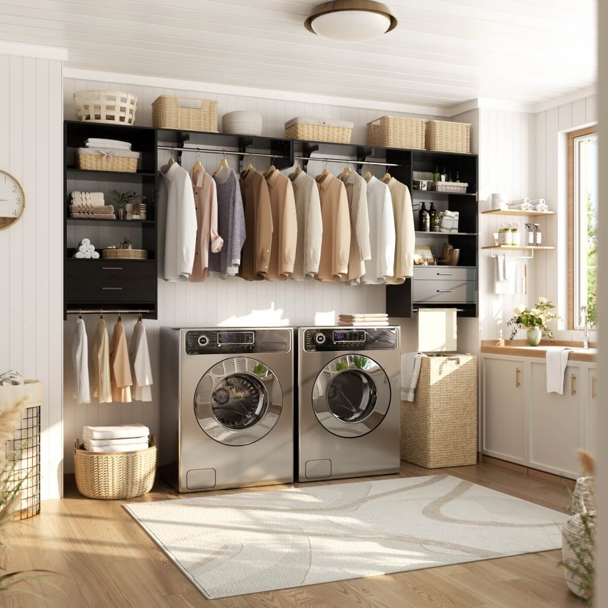 60'' Wide Laundry Wall Cabinet with 2 Drawers