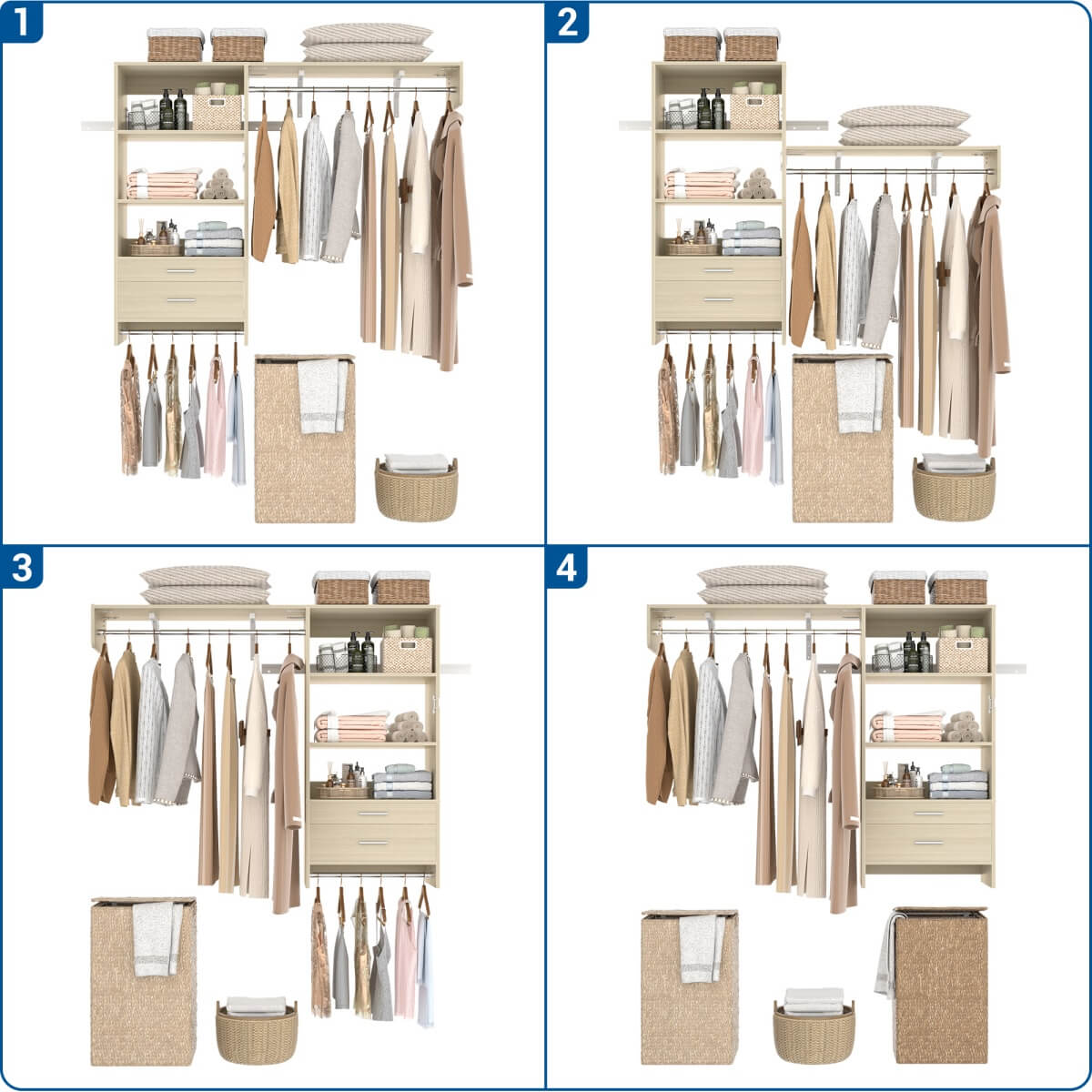 60'' Wide Laundry Wall Cabinet with 2 Drawers