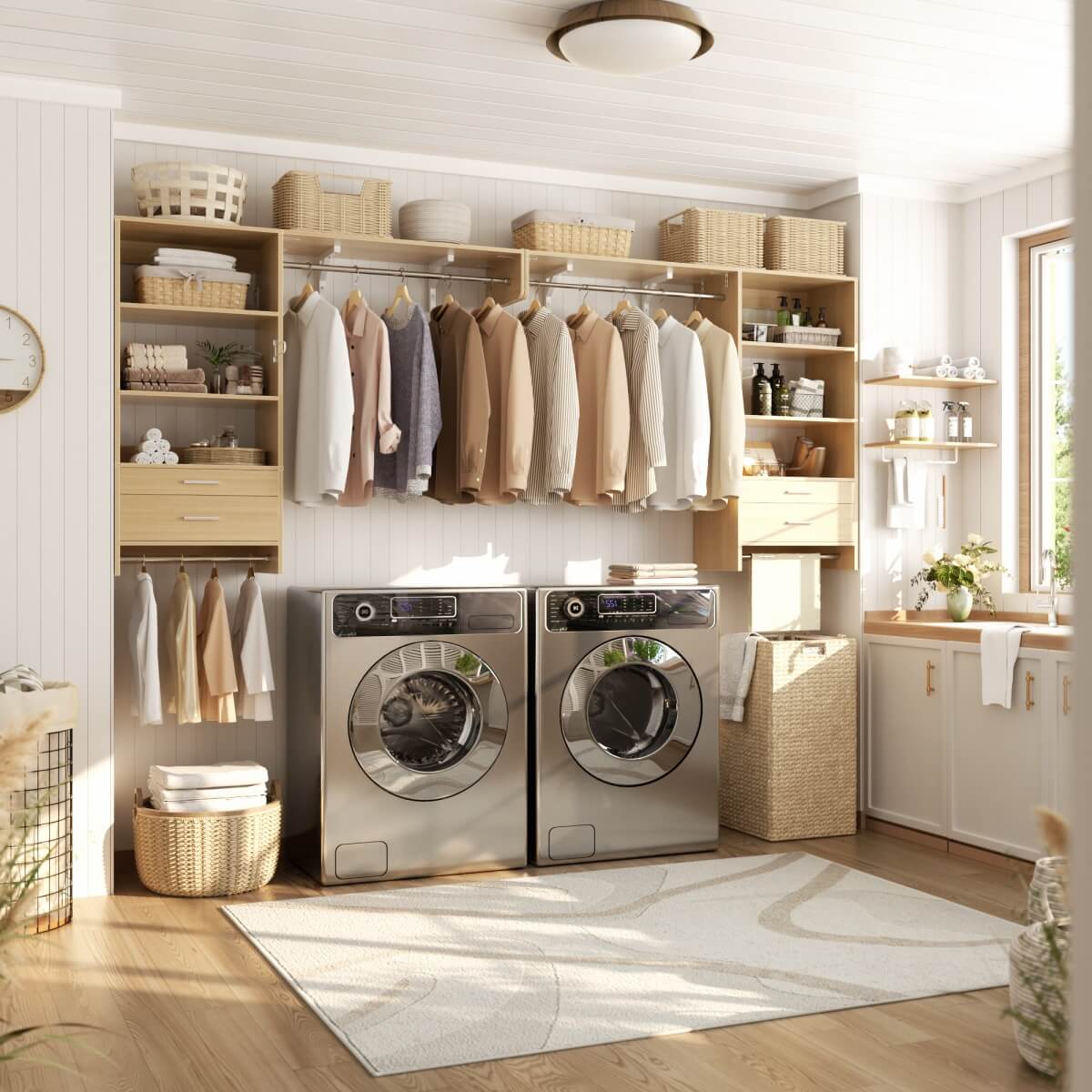 60'' Wide Laundry Wall Cabinet with 2 Drawers