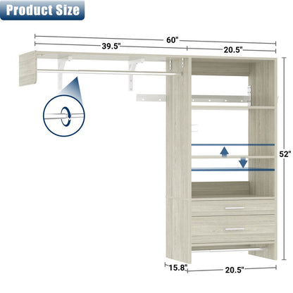 60'' Wide Laundry Wall Cabinet with 2 Drawers