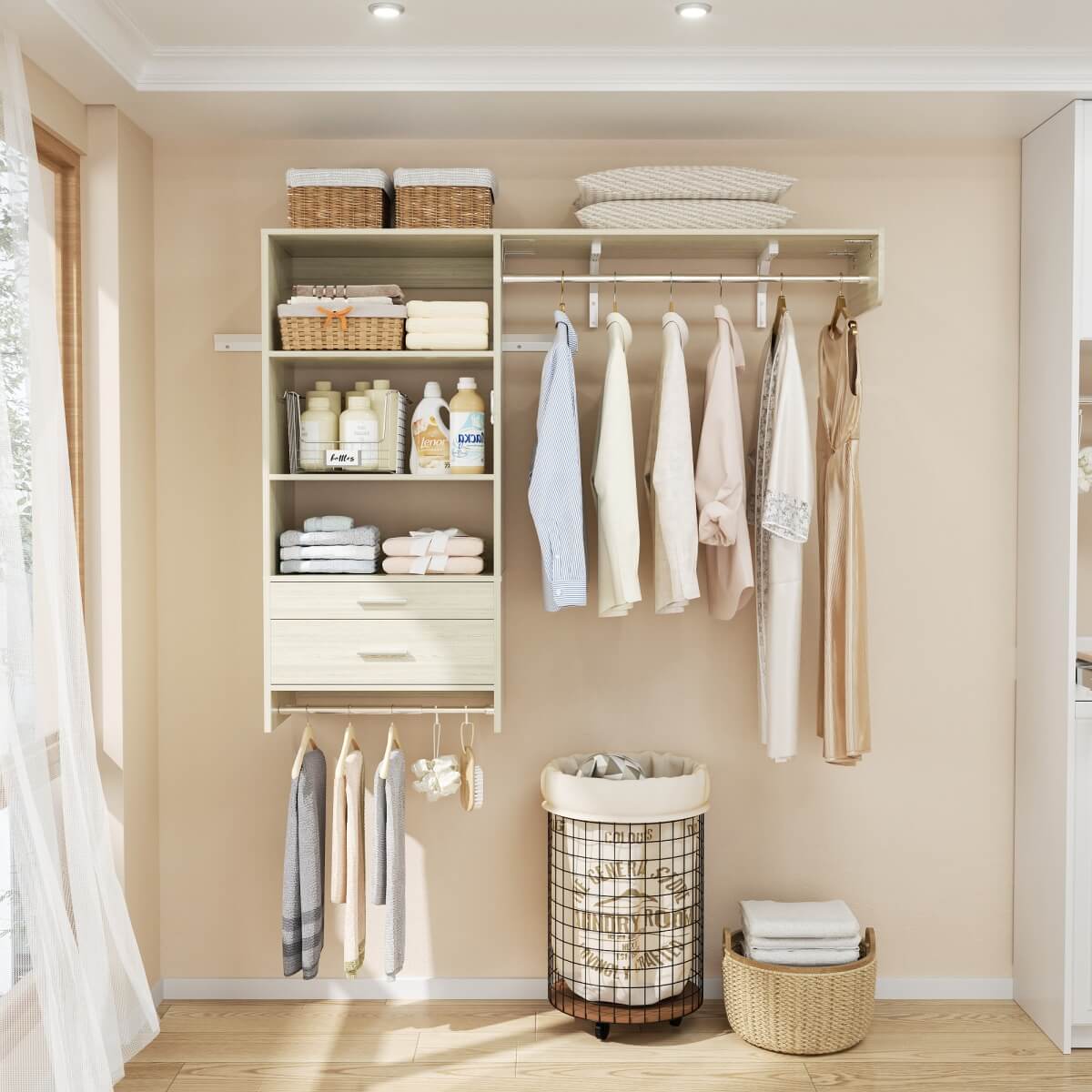 60'' Wide Laundry Wall Cabinet with 2 Drawers