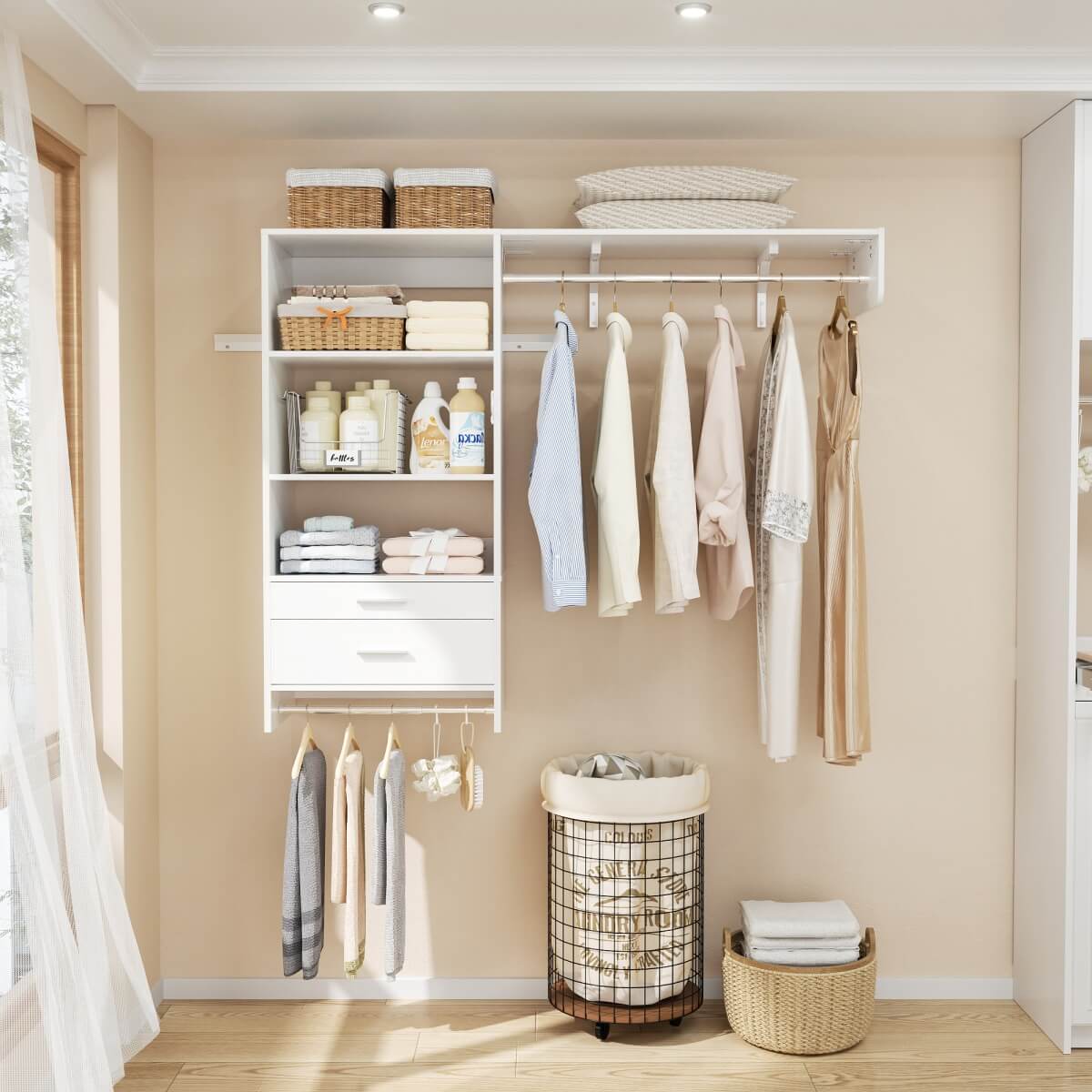 60'' Wide Laundry Wall Cabinet with 2 Drawers
