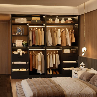 72 Inch Walk In Closet Organizer System with 2 Sets