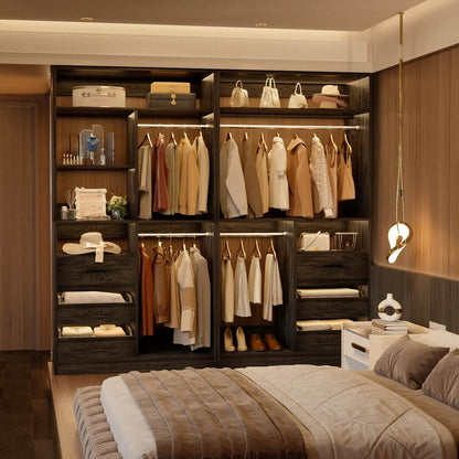 72 Inch Walk In Closet Organizer System with 2 Sets