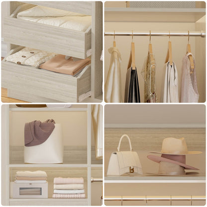 72 Inch Walk In Closet Organizer System with 2 Sets