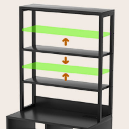 File Cabinet with Charging Station, Bookshelf with Filing Cabinet