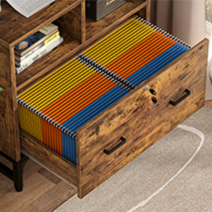 File Cabinet with Charging Station, Bookshelf with Filing Cabinet