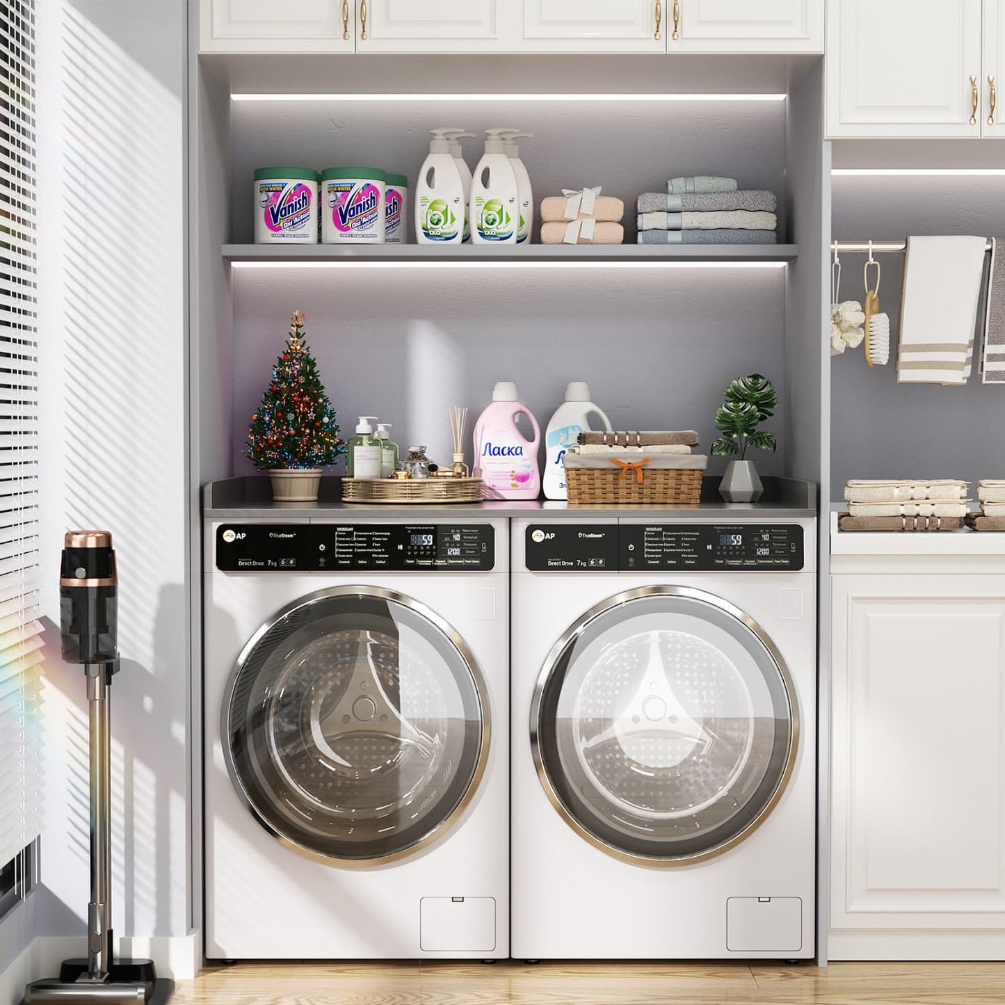 Washer and Dryer Countertop with Non-Slip Pads for Laundry Room