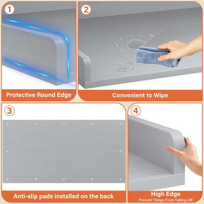 Washer and Dryer Countertop with Non-Slip Pads for Laundry Room
