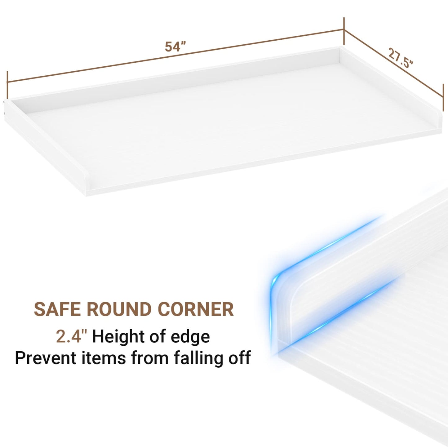 Washer and Dryer Countertop with Non-Slip Pads for Laundry Room