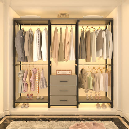Clothing Rack with Fabric Drawers, Freestanding Closet Organizer
