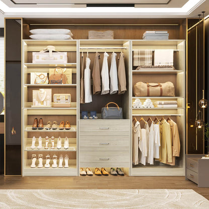 Closet System with Adjustable Shoe Shelves and Drawers