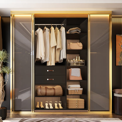 40'' Freestanding Closet System with 10 Shelves, Closet Organizer