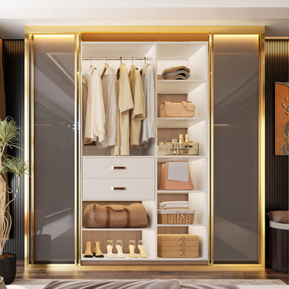 40'' Freestanding Closet System with 10 Shelves, Closet Organizer