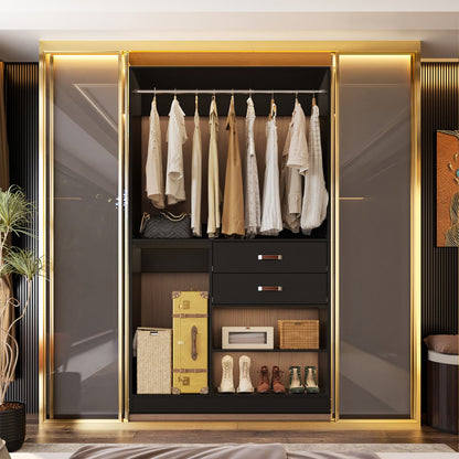 40-In Closet Organizer with Drawers, Freestanding Closet System