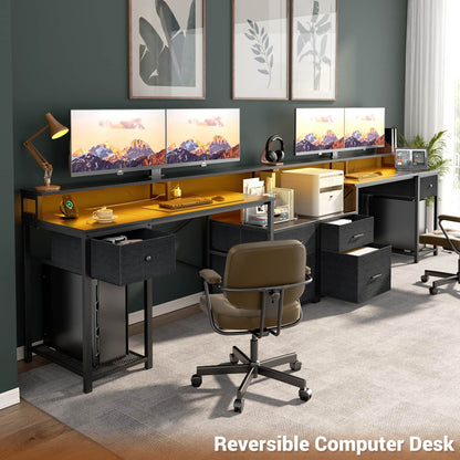 59-In Computer Desk with Charging Station for Home Office