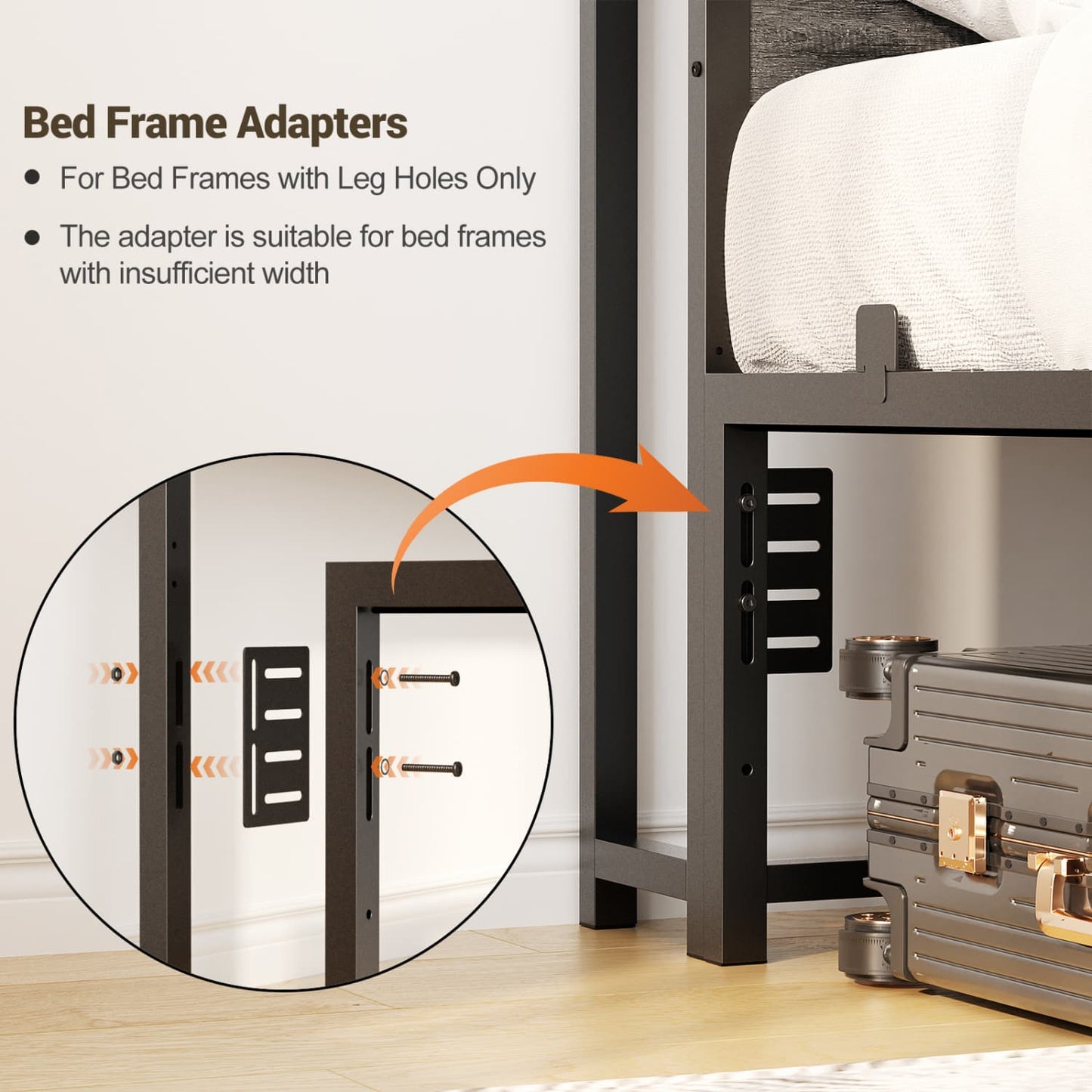 King Storage Headboard with Led Lights & Charging Station